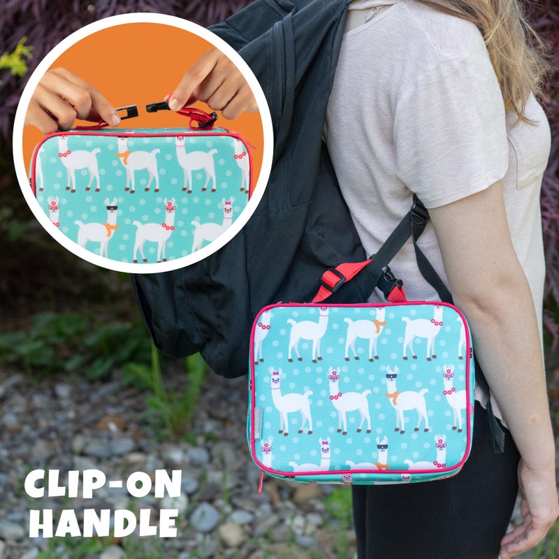 Bentology Insulated Lunch Bag for Kids & Adults- Reusable Thermal Sleeve w Clip on Handle- Easy to Clean Water-Resistant Lunchbox Tote- Mini Cooler Bag for Work School, Picnic, Daycare- Back to School - Image 3